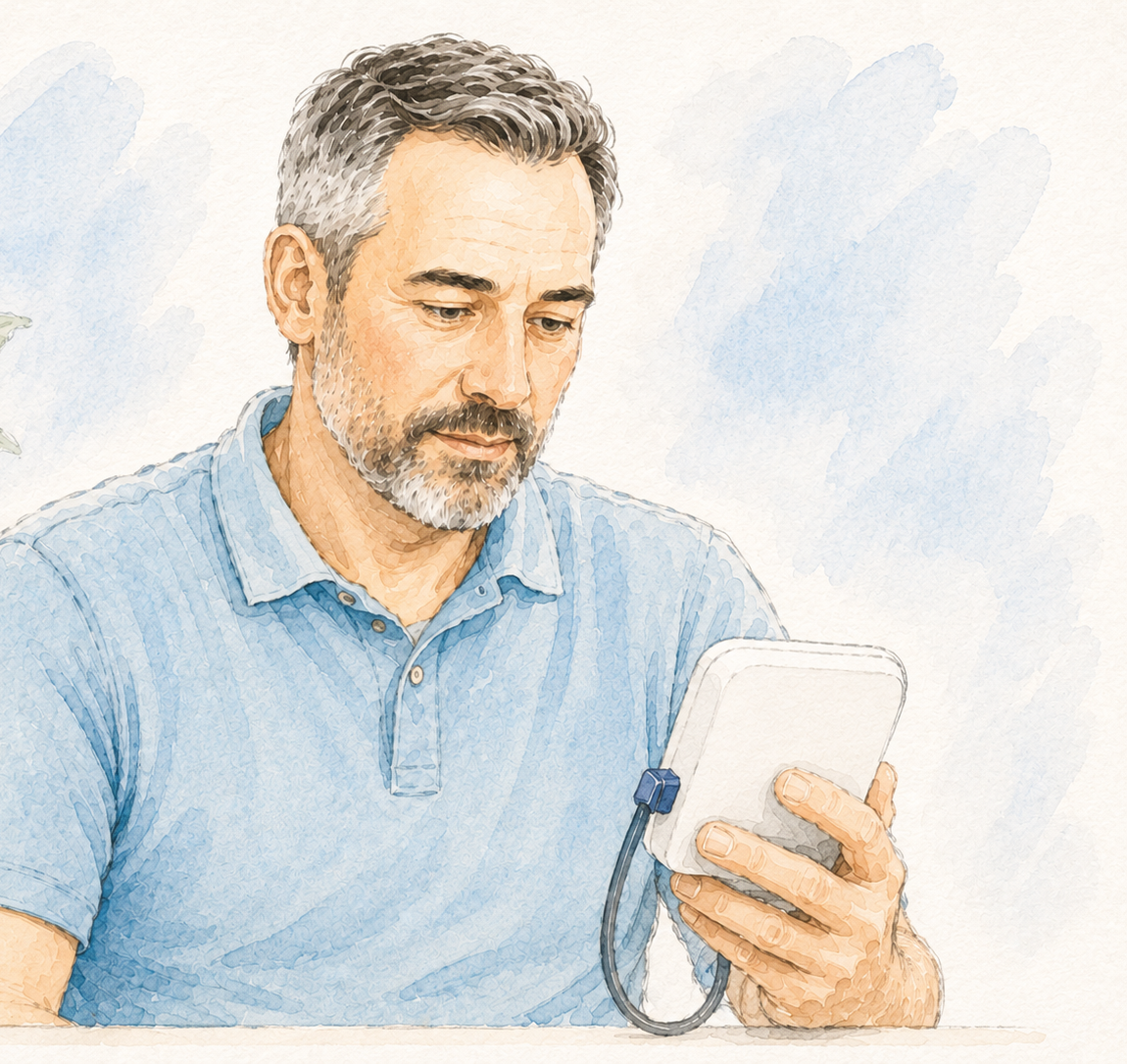 Blood pressure reading review illustration