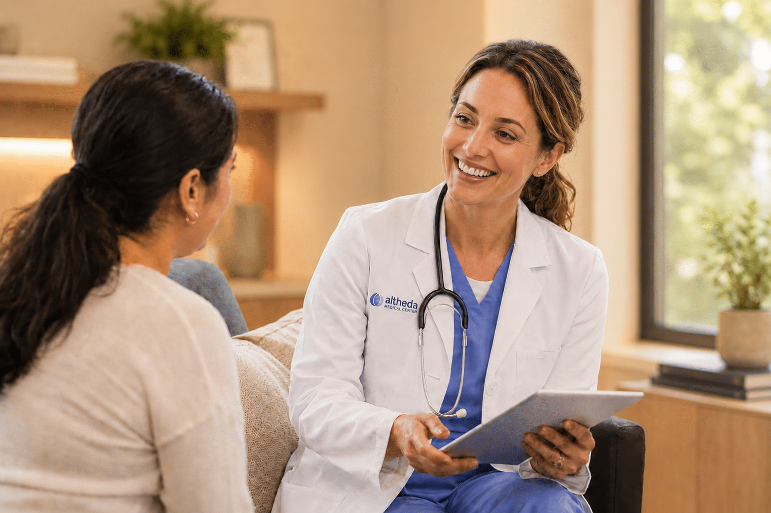 Provider reviewing insulin resistance and metabolic health concerns with a patient at Altheda Medical Center near Pittsburgh.