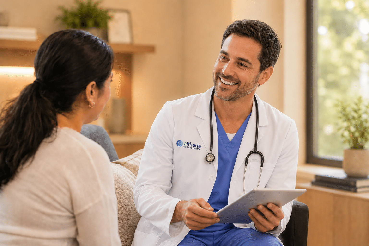 Provider reviewing blood sugar, weight, and metabolic health concerns with a patient at Altheda Medical Center near Pittsburgh.