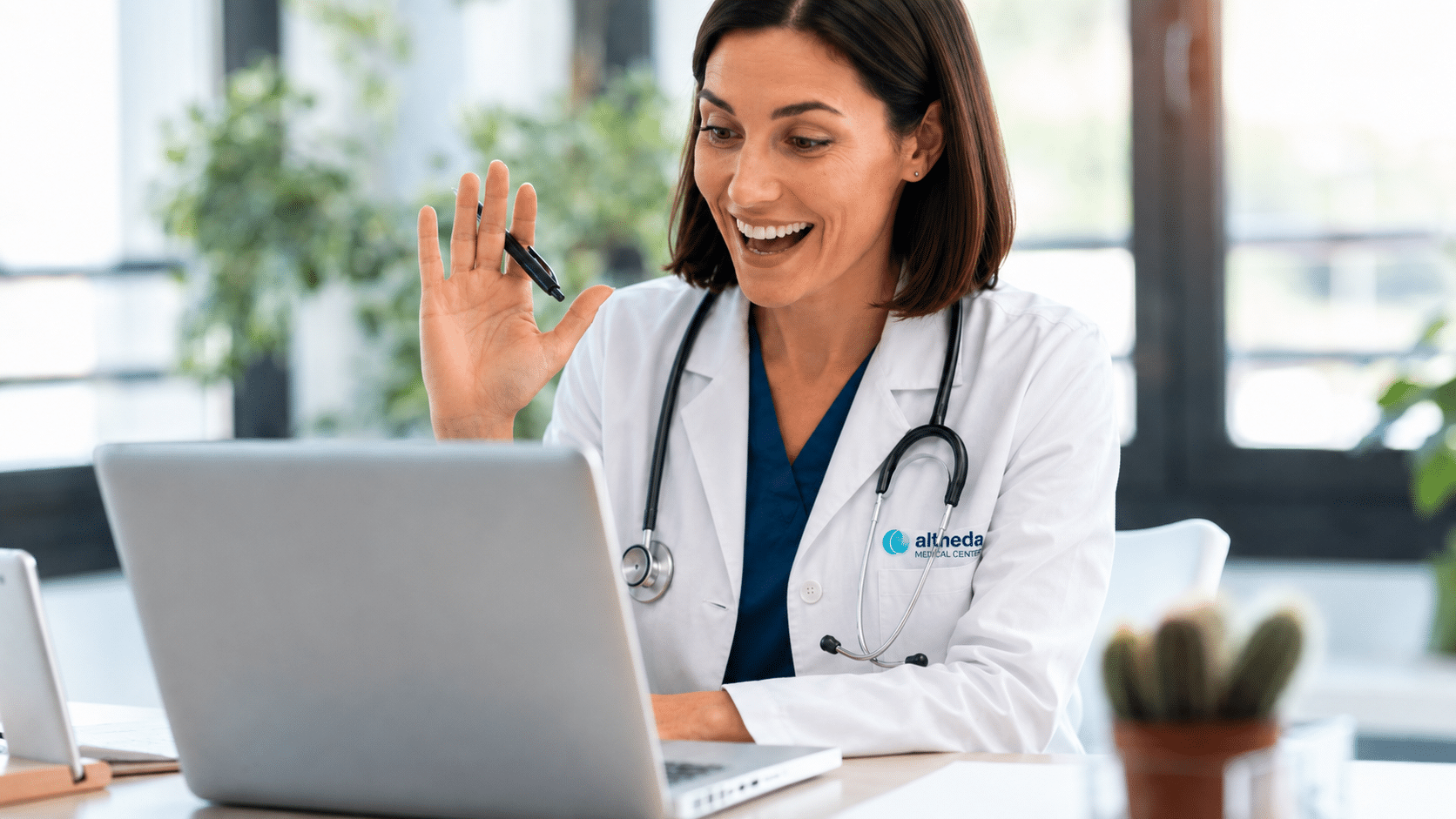 Provider speaking with a patient during a UTI testing visit for women at Altheda Medical Center near Pittsburgh.